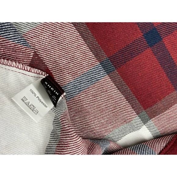 SHEIN Plaid Button Front Sleeveless Shirt Large - Picture 10 of 10